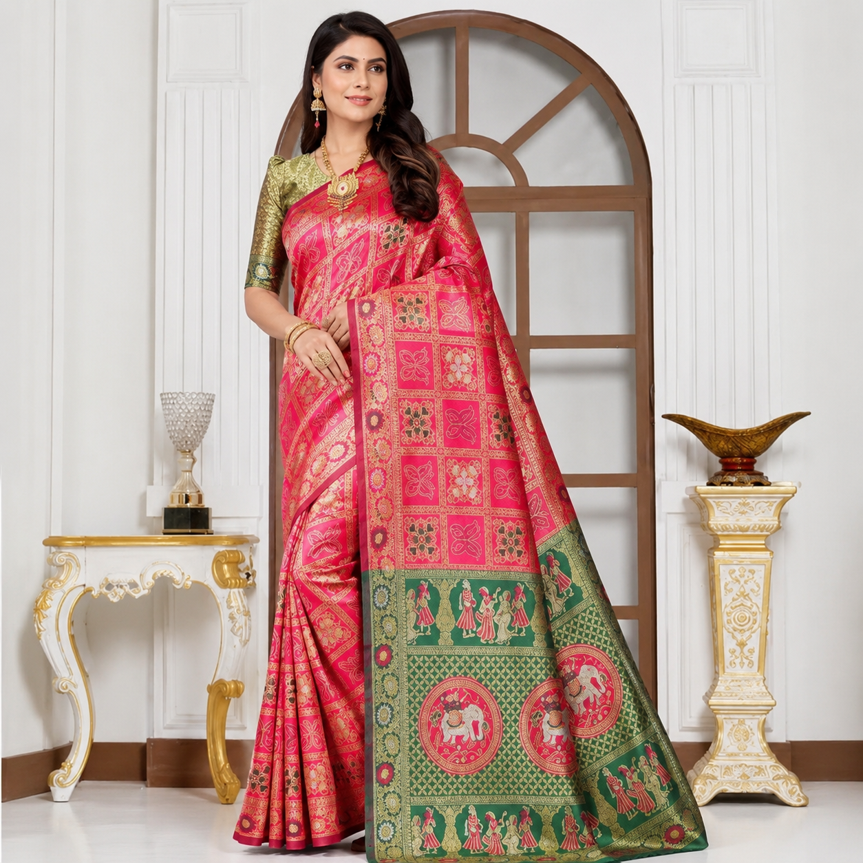 saree-red